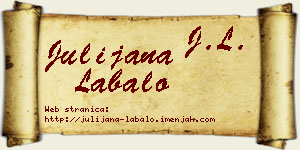 Julijana Labalo vizit kartica